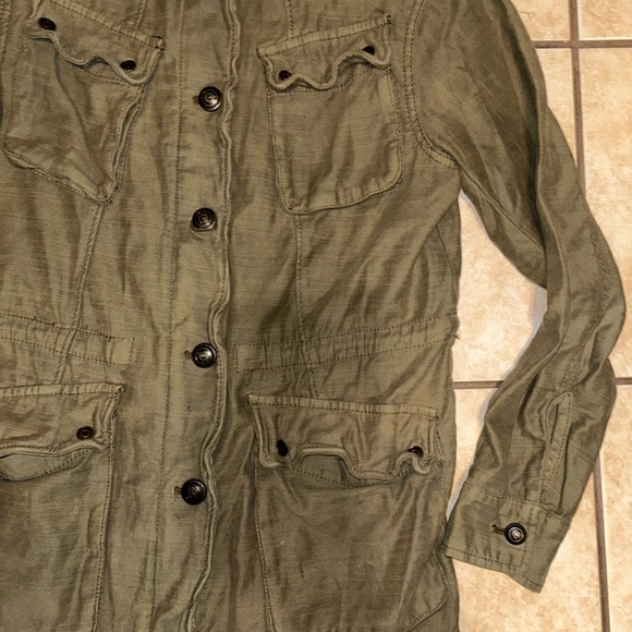 Free People Not Your Brothers Surplus Jacket Military Moss Green xs - Picture 2 of 6